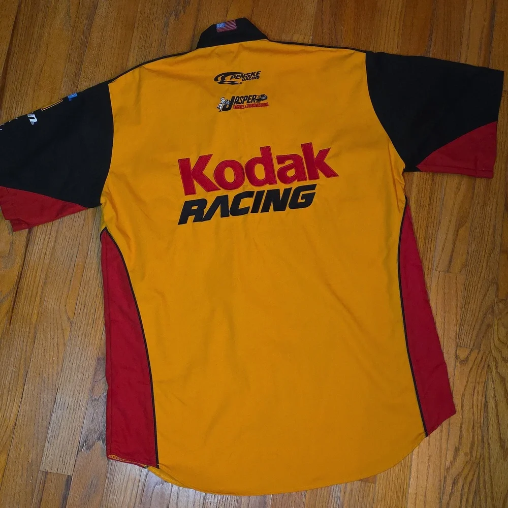 Vintage Sterling Marlin Kodak Racing Nascar Pit Crew Shirt Size L - Like New! - Picture 7 of 11